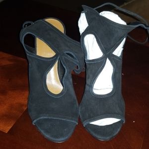 Black Suede Aquazzura heels